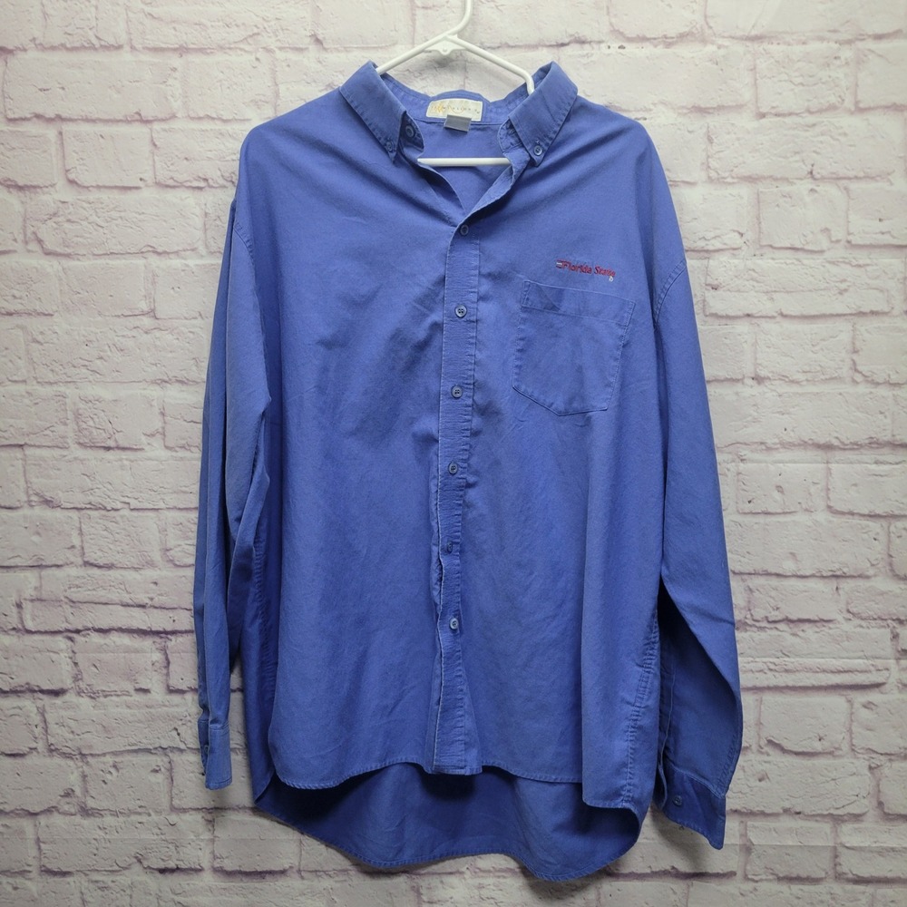 Il‎ Migliore FSU Button Down Dress Shirt Mens XL Embroidered Florida State Blue